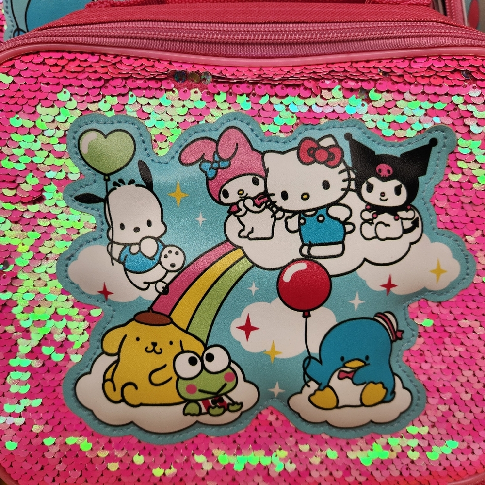 Pink Sequin Hello Kitty Kid's Backpack Sanrio New
